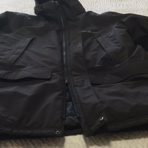 EUC Mens Eddie Bauer XL Gray/Black Weatheredge Coat - Picture 10 of 16